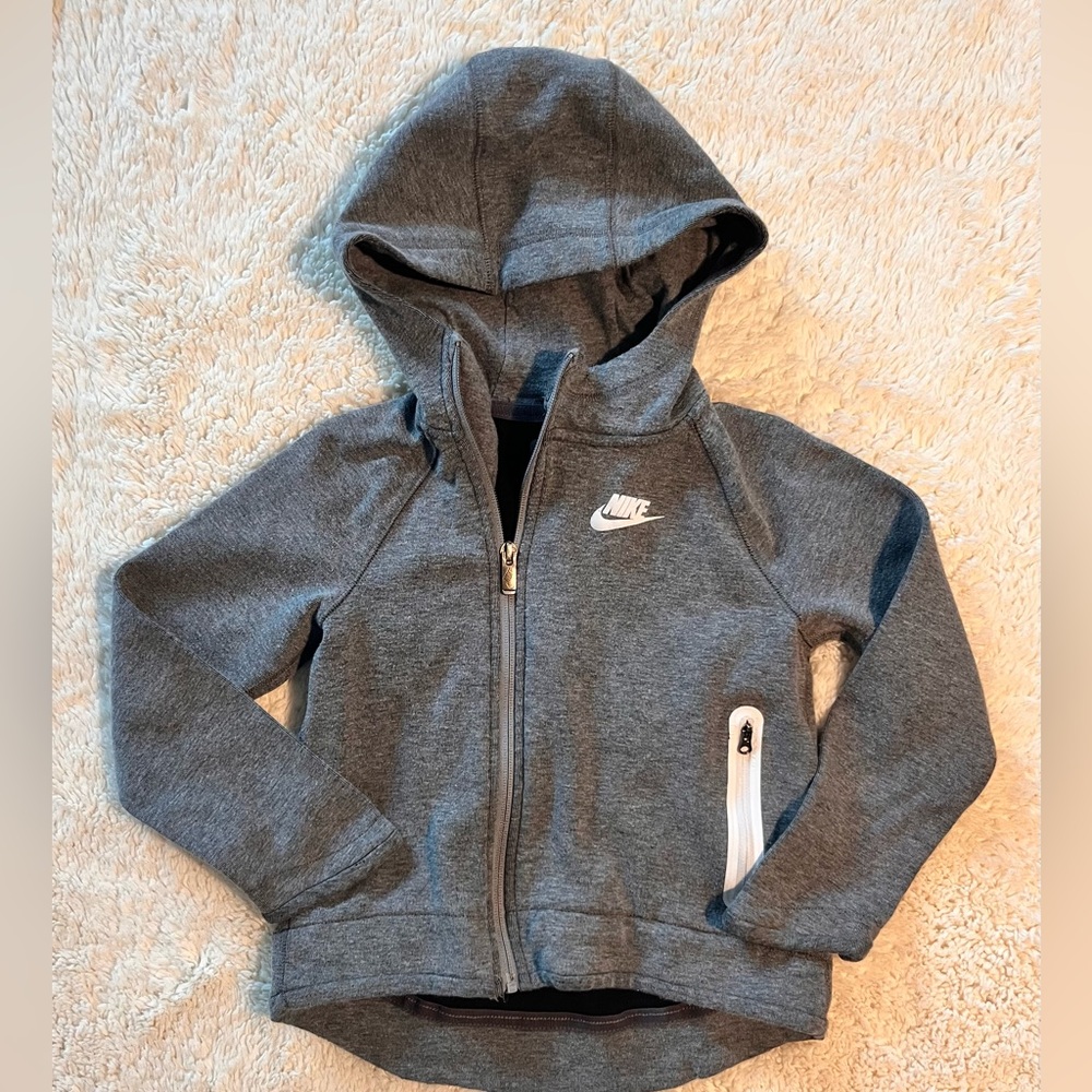 Nike Kids Gray Zip up Hoodie Sz 6/7